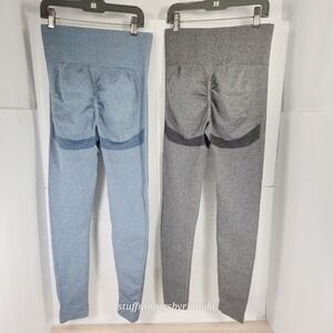 2 Pair Womens Seamless Butt Lift  Tummy Control High‎ Waist Leggings Size MED